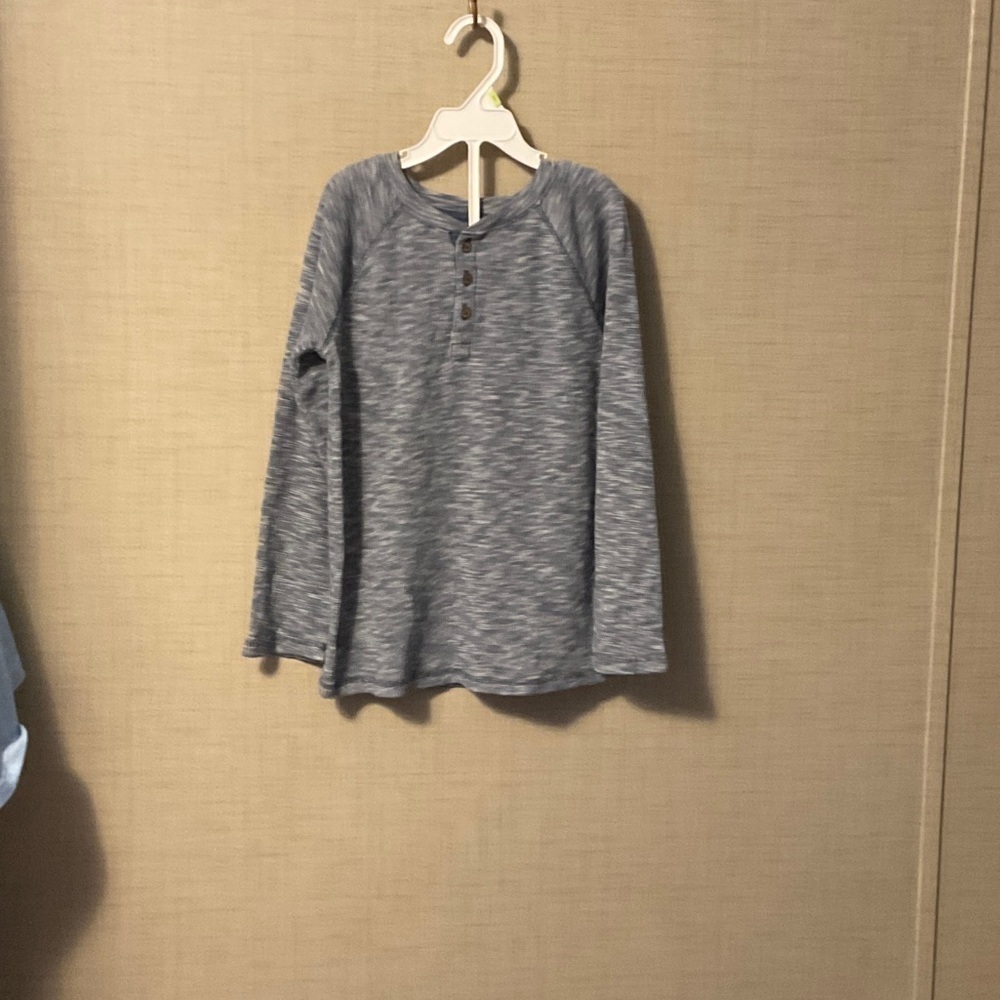 Sonoma Blue Long Sleeve Henley Shirt for Kids
